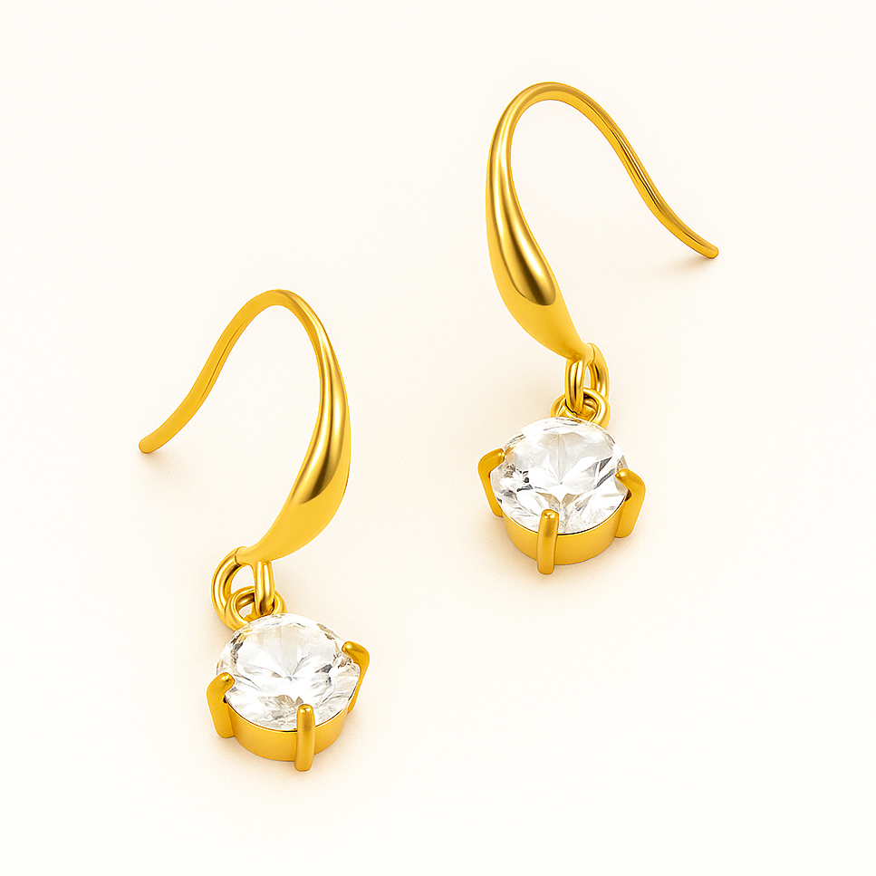 Diamond Hook Earrings