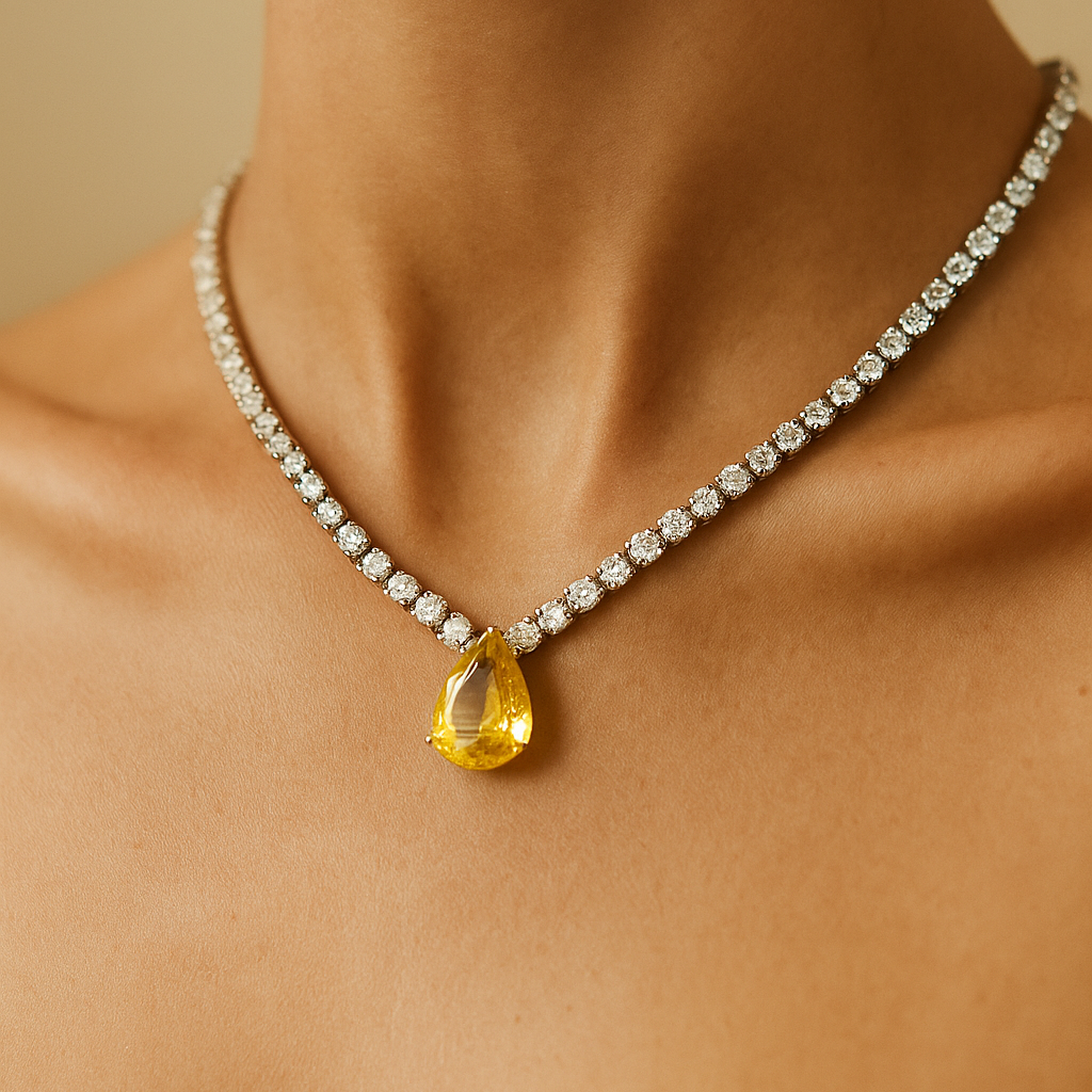 Solitaire Drop Necklace