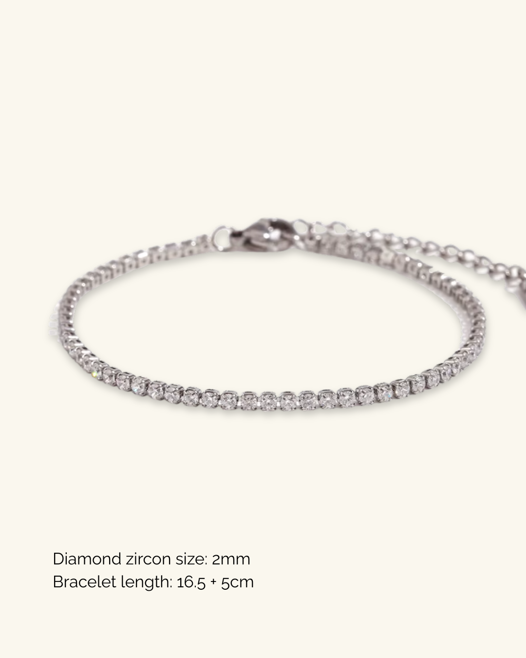Tennis Bracelet (Silver)