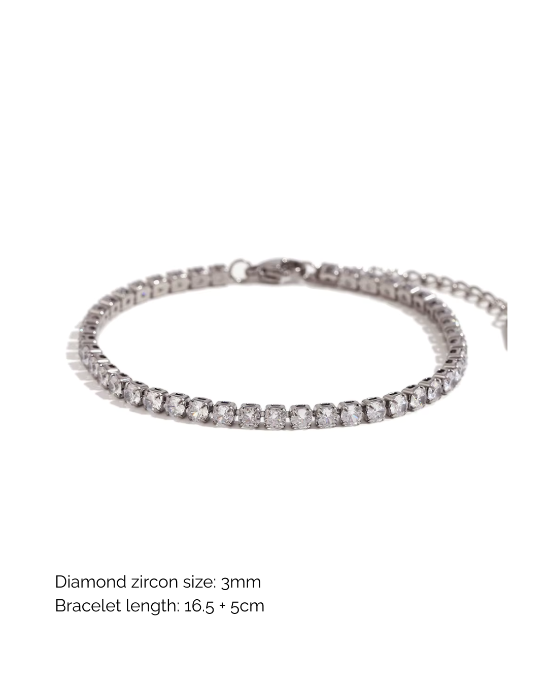 Tennis Bracelet (Silver)