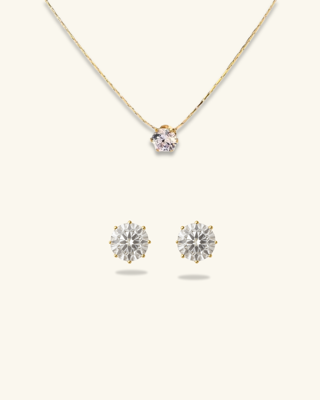 Dimaond Necklace + Earring Combo