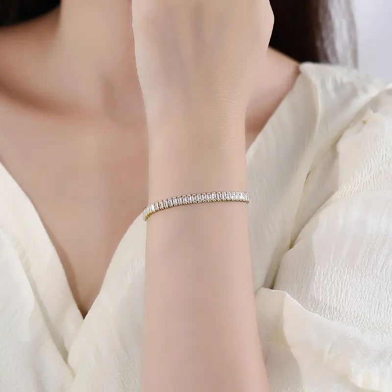 Baguette Square Tennis Bracelet - Shvetah