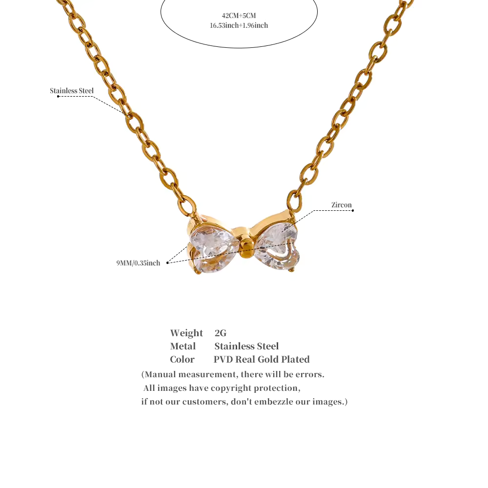 Bow Knot Necklace - Shvetah