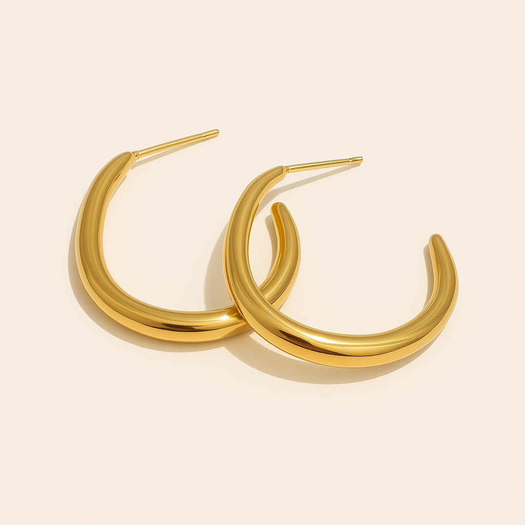 Sleek Gold Hoops