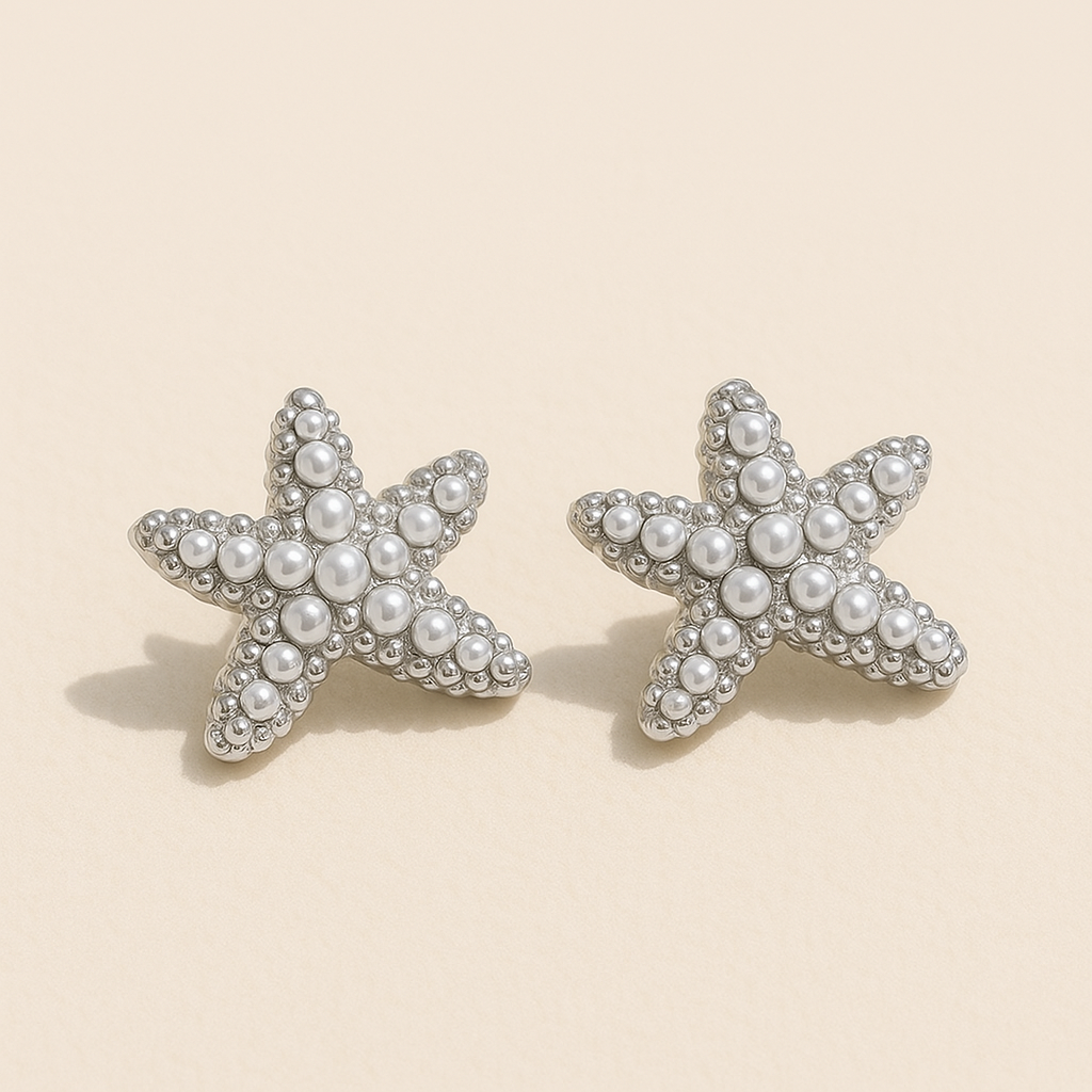 Starfish Pearl Studs