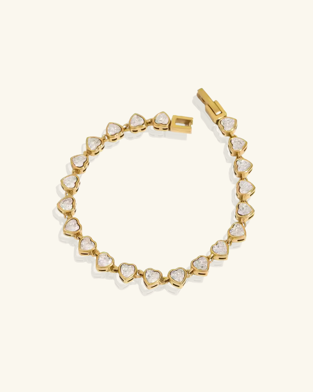 Heart Bezel Tennis Bracelet