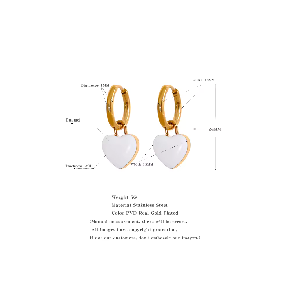Enamel Heart Drops - Shvetah