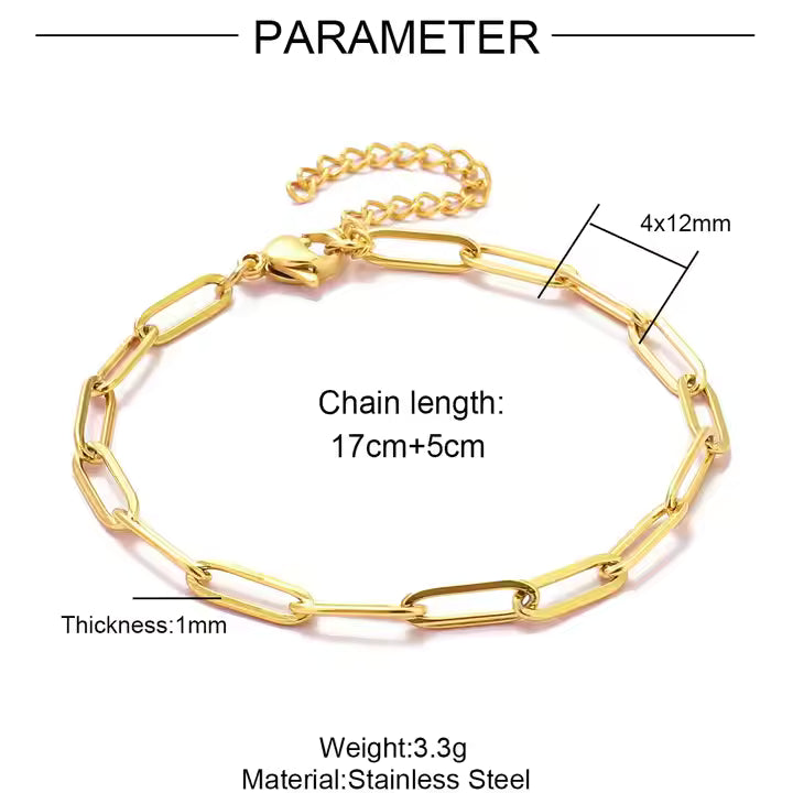 Minimal Paperclip Bracelet