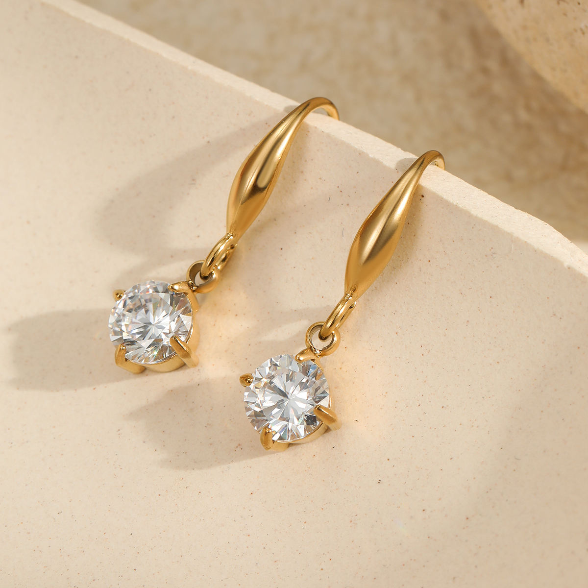 Diamond Hook Earrings