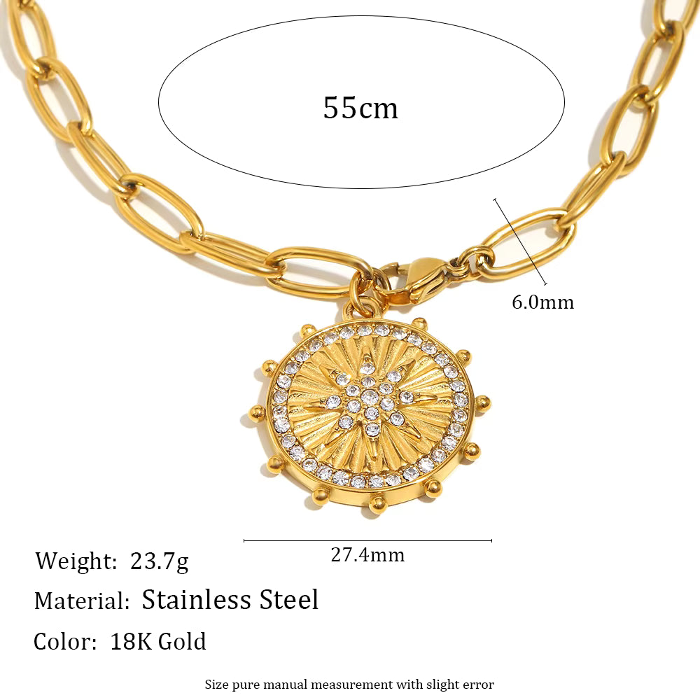 Sunburst Medallion Necklace