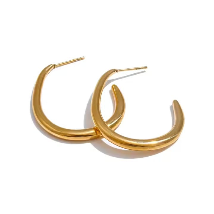 Sleek Gold Hoops