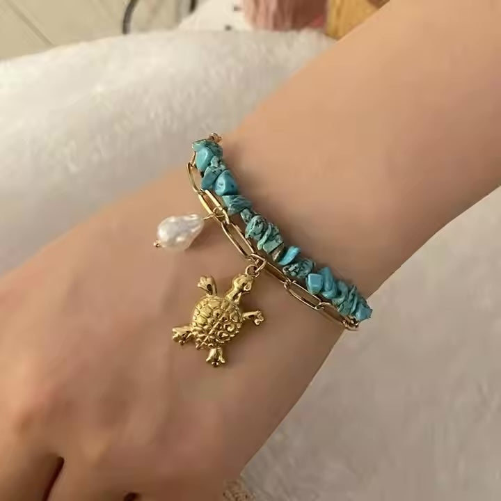 Turquoise Turtle Bracelet