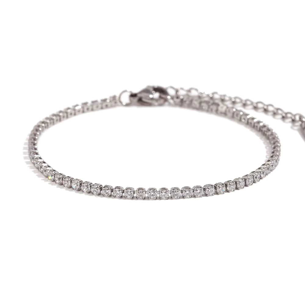 Tennis Bracelet (Silver)
