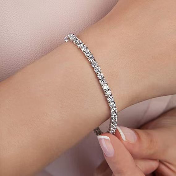 Tennis Bracelet (Silver)