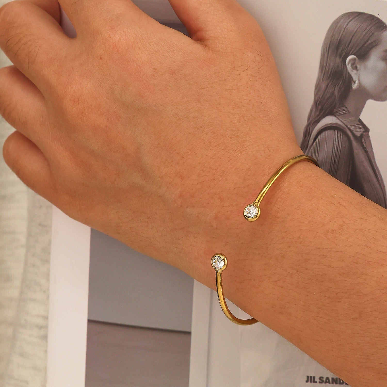 Duo Diamond Slim Cuff