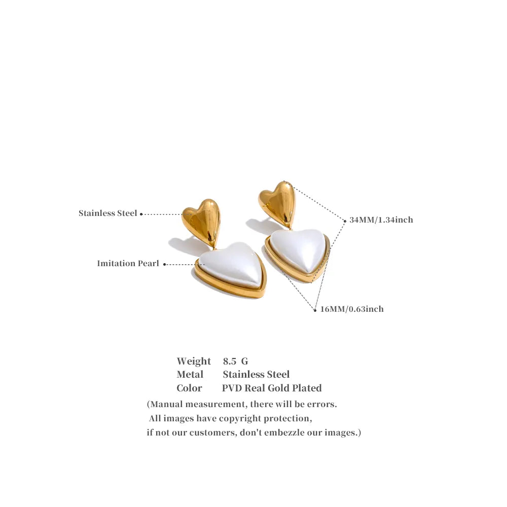 Sunset Pearl Heart Drops