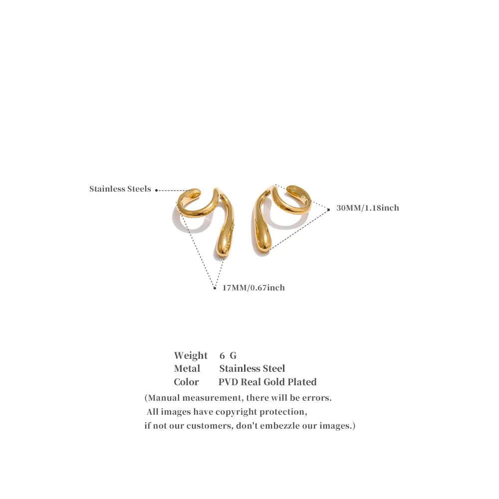 No Piercing Muse Curve Ear Cuffs