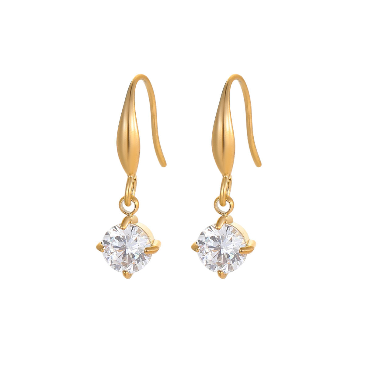 Diamond Hook Earrings