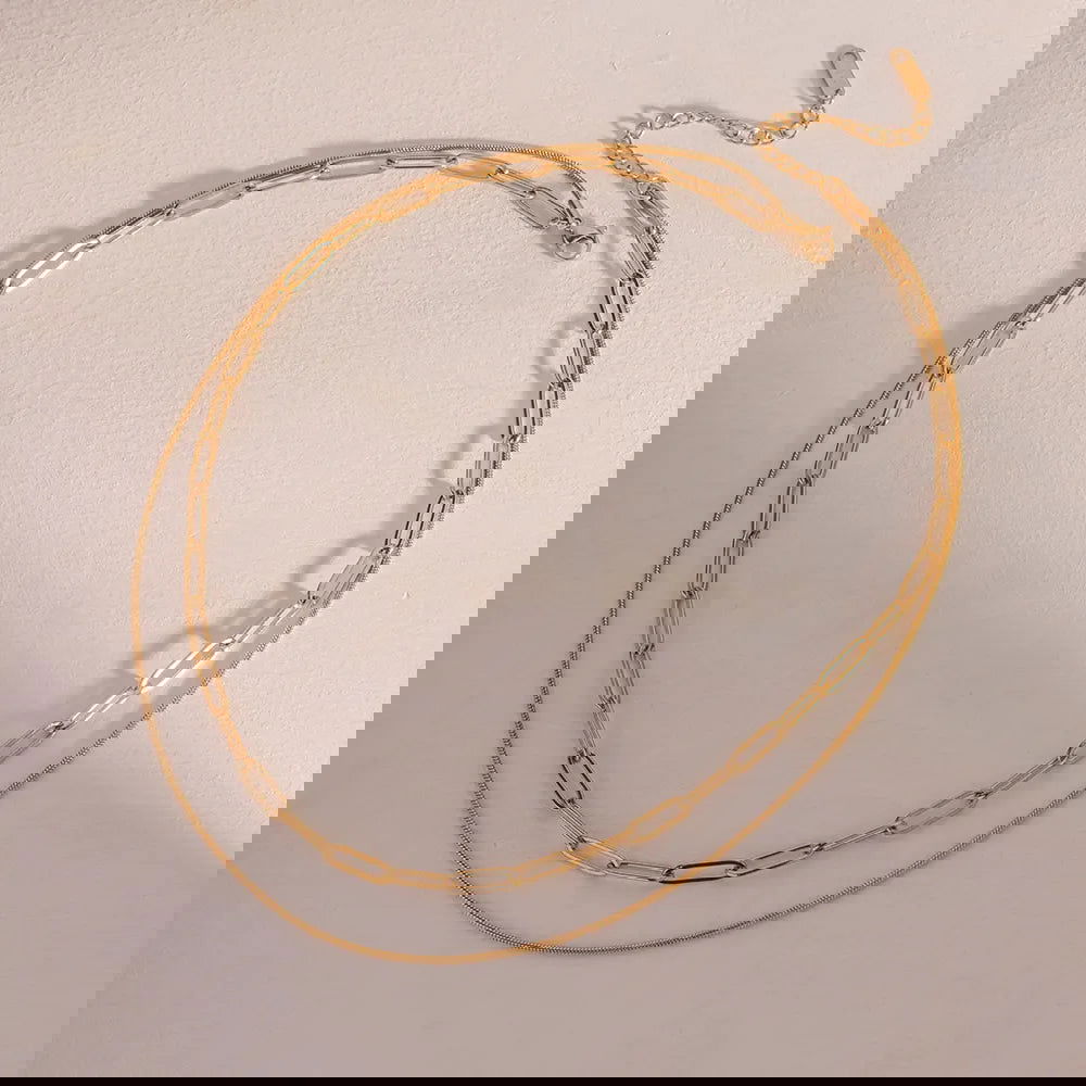 Layered Baguette Necklace - Shvetah