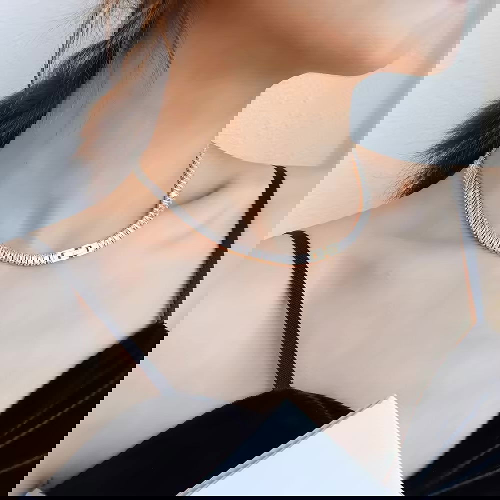 Square Tennis Necklace - Shvetah