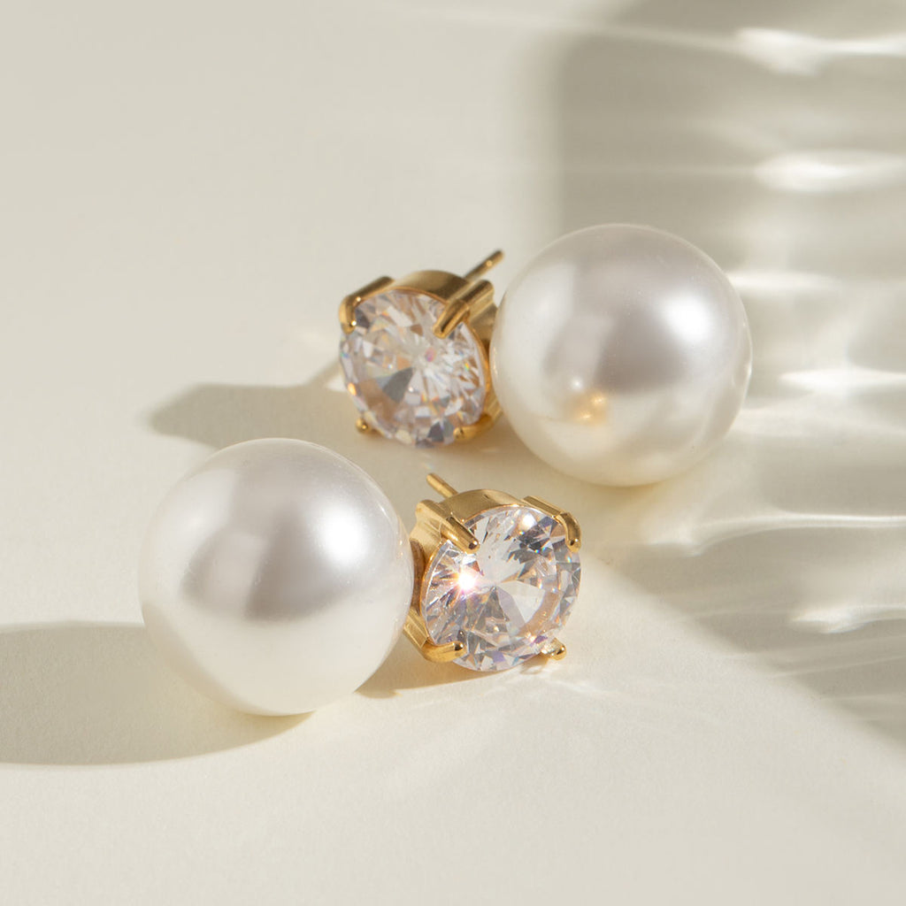 Pearl Solitaire Studs