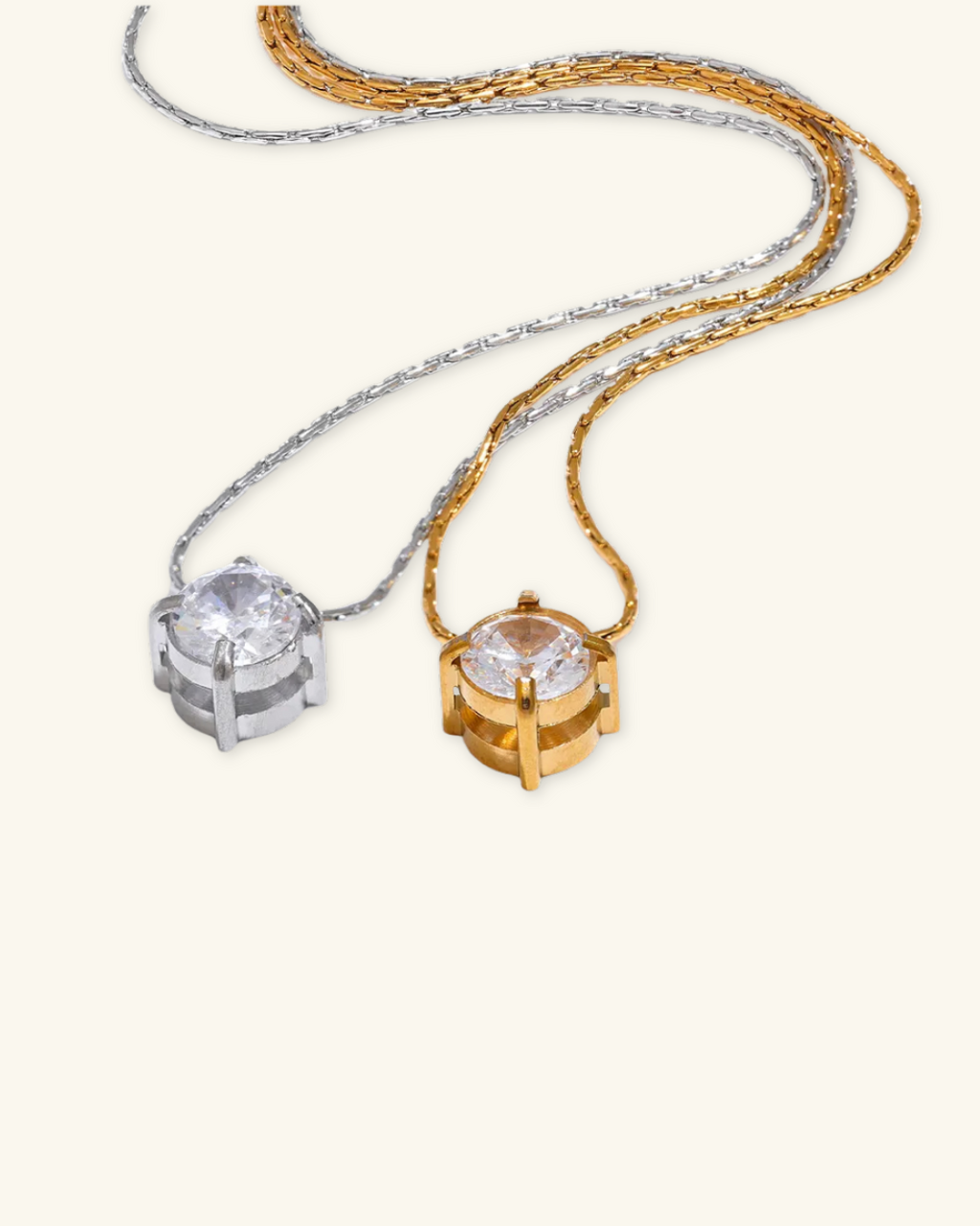 Solitare Necklace (6mm Zircon)