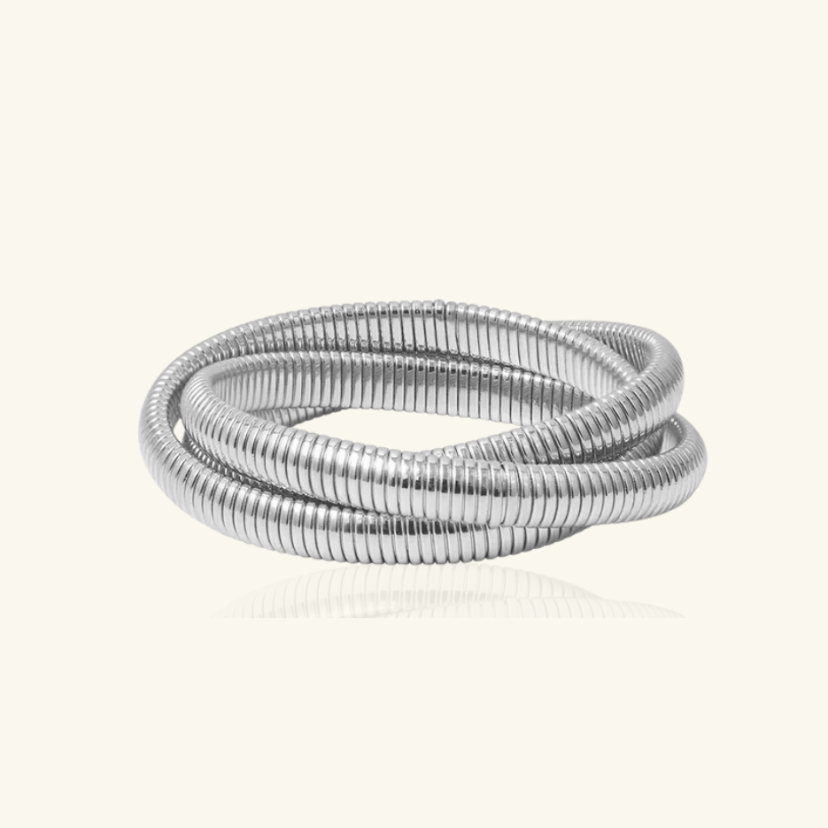 Silver Cascade Wristlet