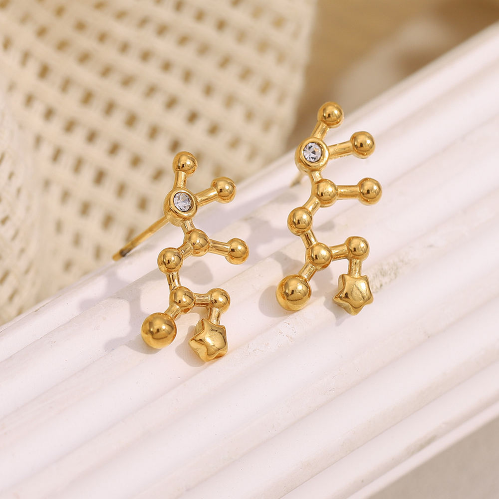 Constellation Zodiac Stud Earrings