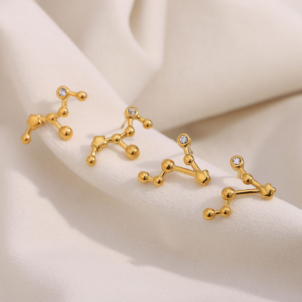 Constellation Zodiac Stud Earrings