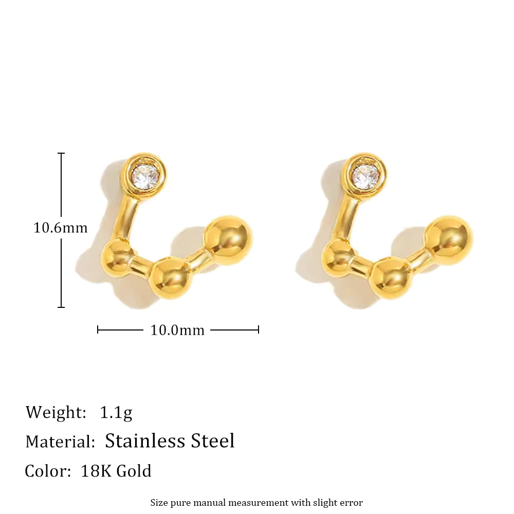 Constellation Zodiac Stud Earrings