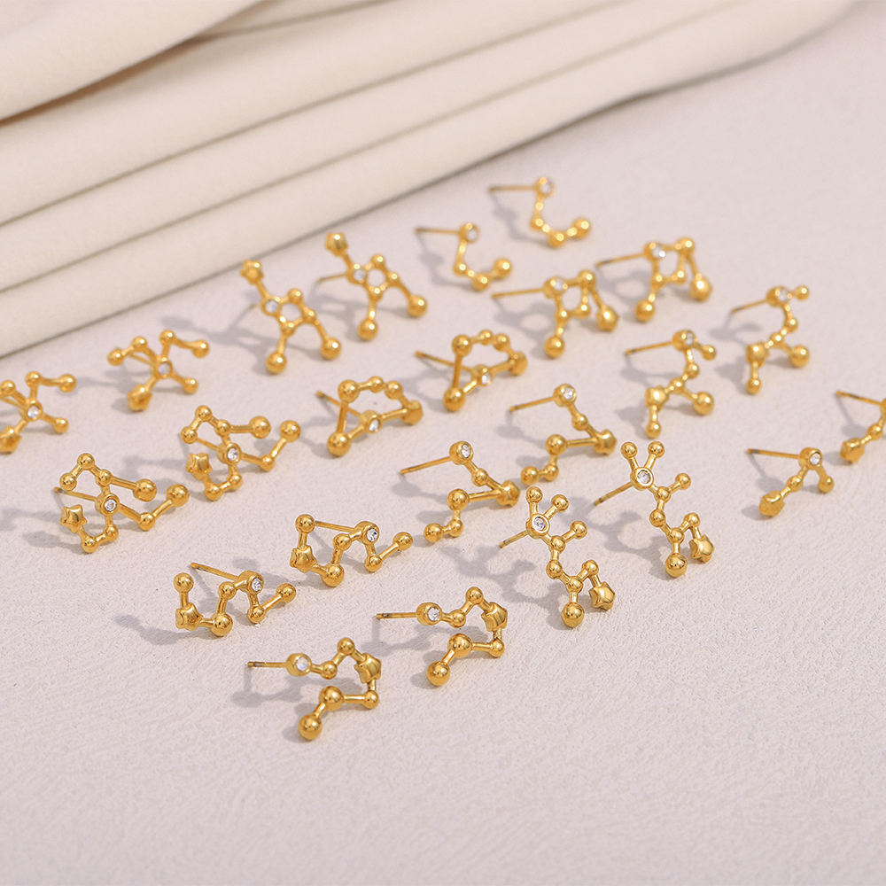 Constellation Zodiac Stud Earrings