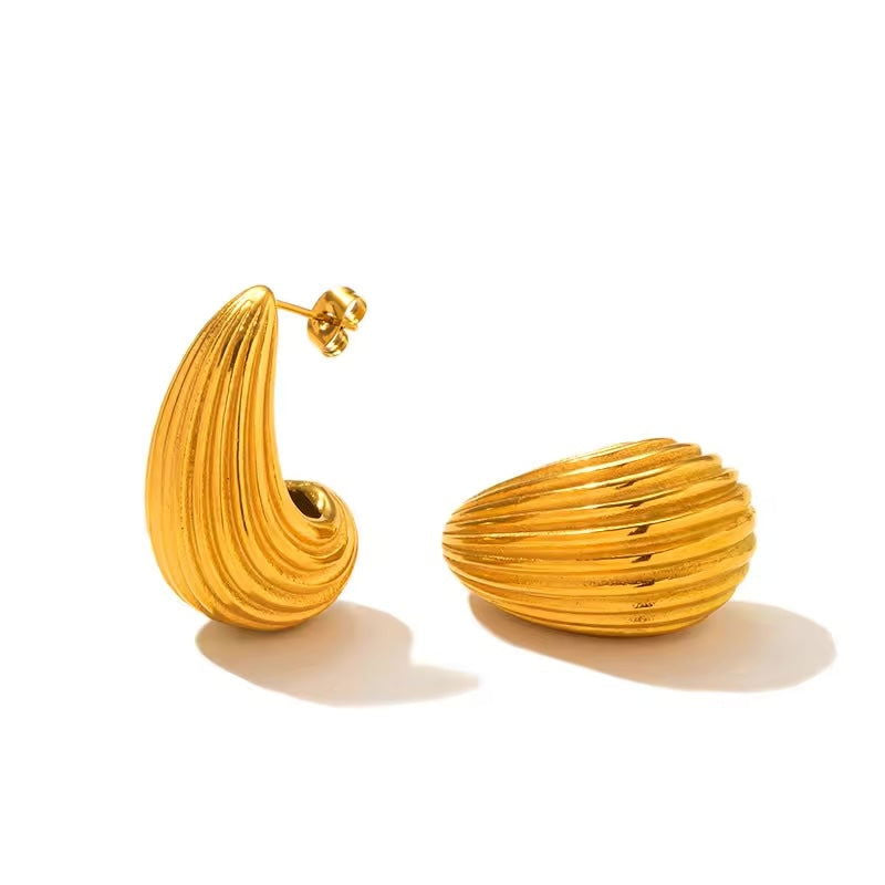 Bella Waterdrop Hoops - Shvetah