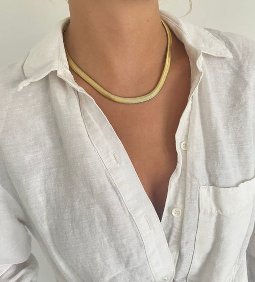 Bold Herringbone Necklace - Shvetah