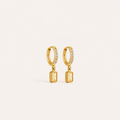 Yellow Sapphire Gem Hoops_Shvetah(TM)