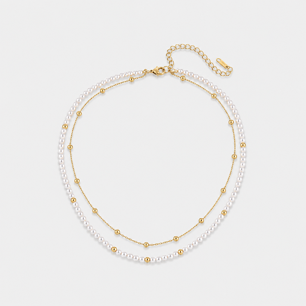 Maya Layered Pearl Necklace