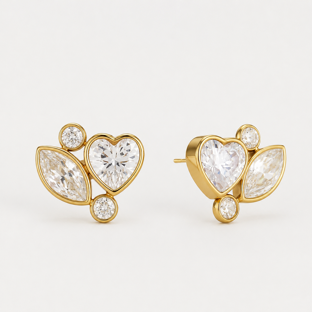 Heart Stud Earring_Shvetah(TM)