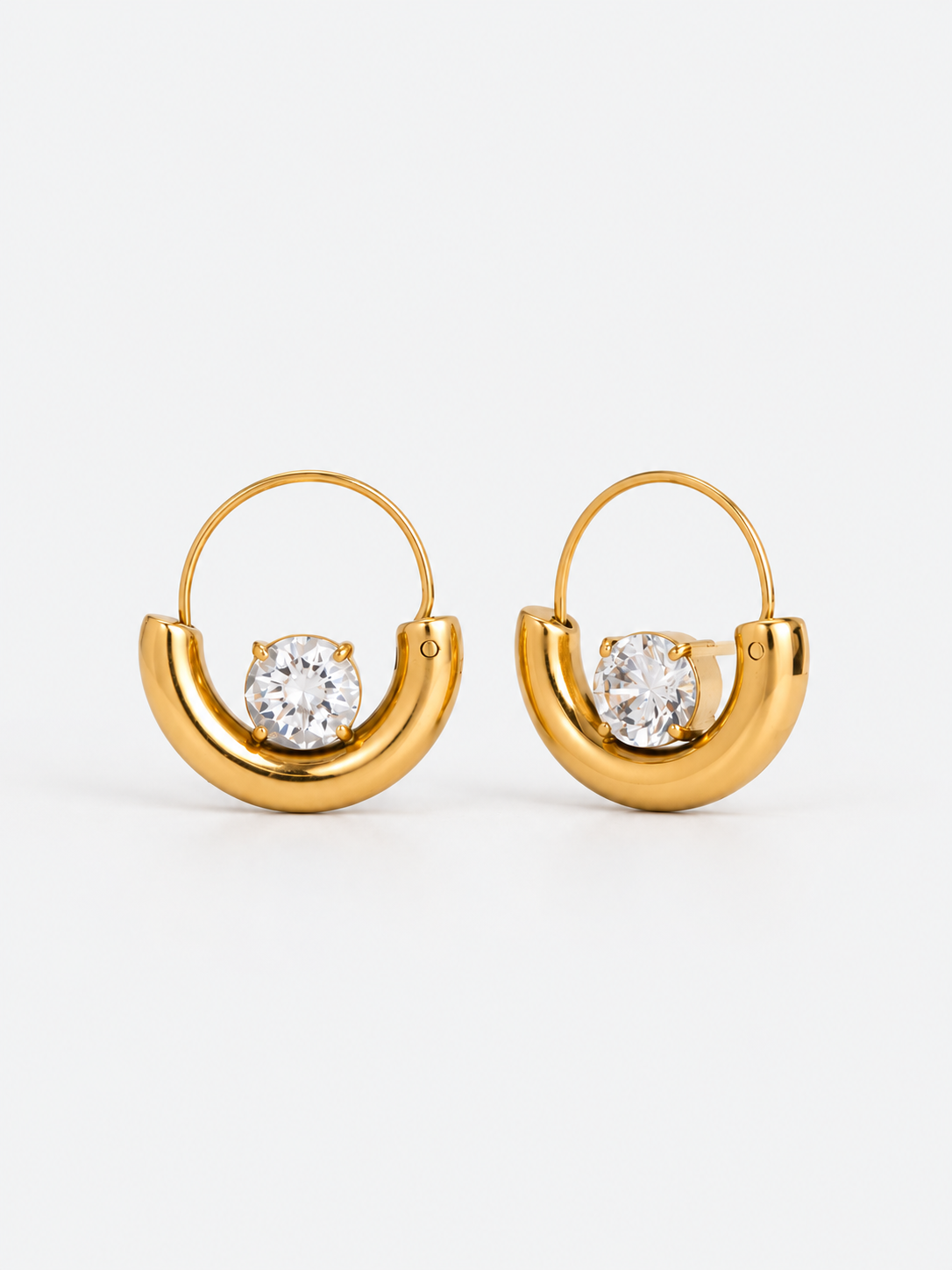 Crescent Hoop Earrings