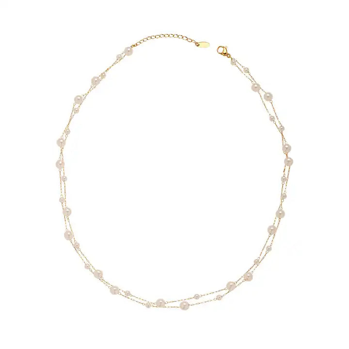 Dainty Pearl Necklace - Shvetah