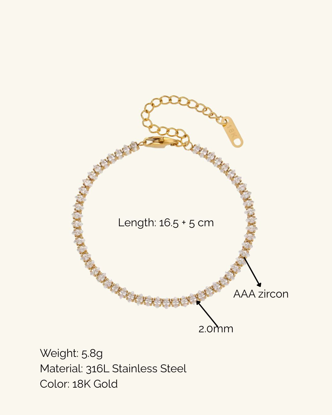 Small Pave Diamond Tennis Bracelet