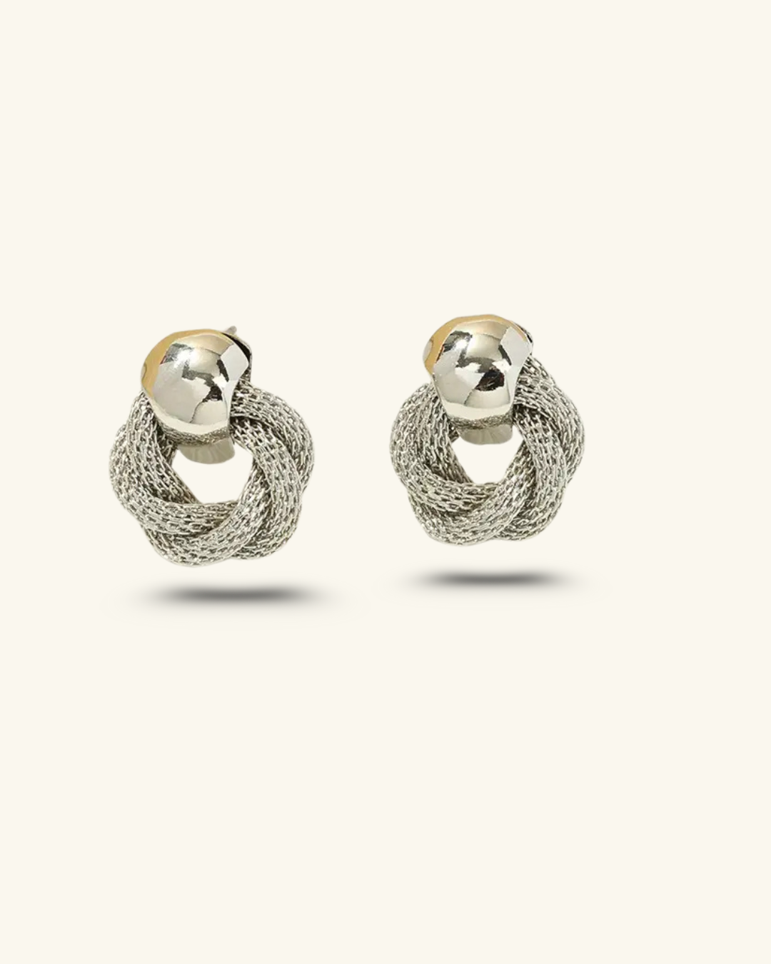 Silver Knot Earrings