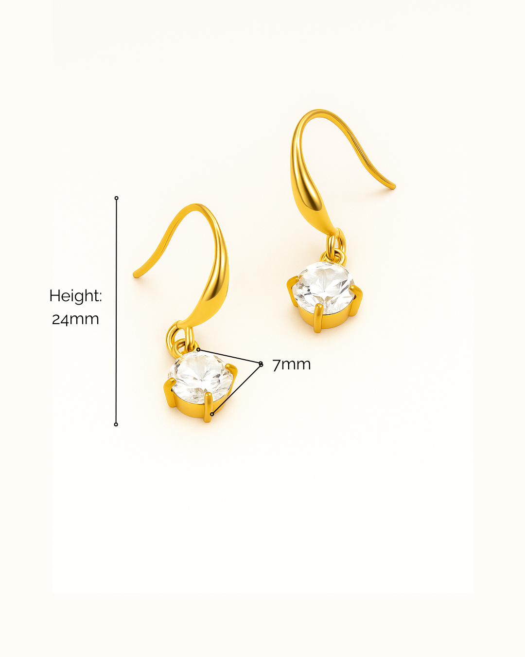 Diamond Hook Earrings