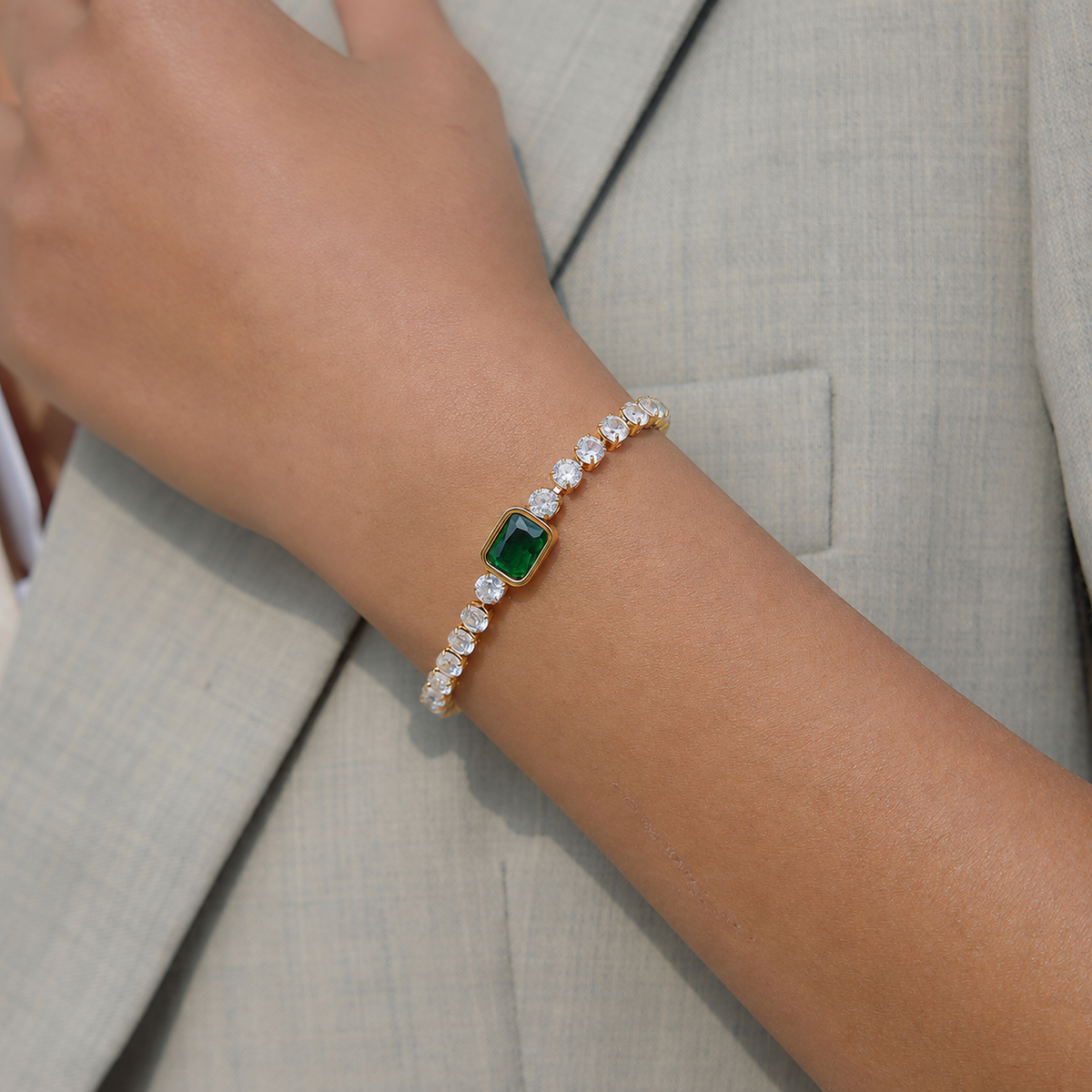 Emerald Tennis Bracelet