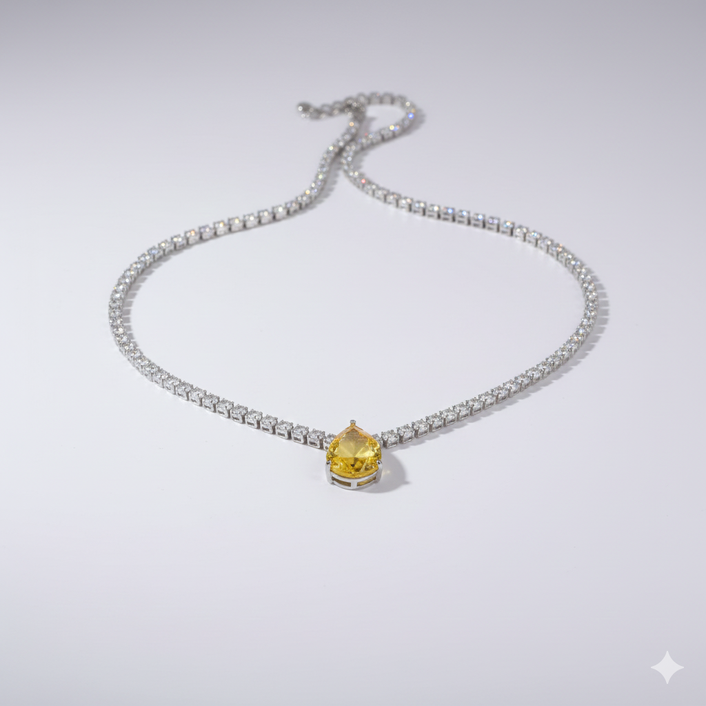 Solitaire Drop Necklace