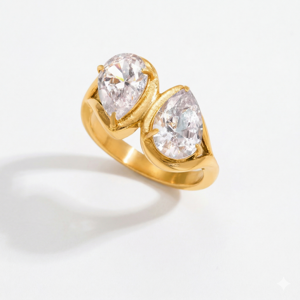 Duo Pear Ring