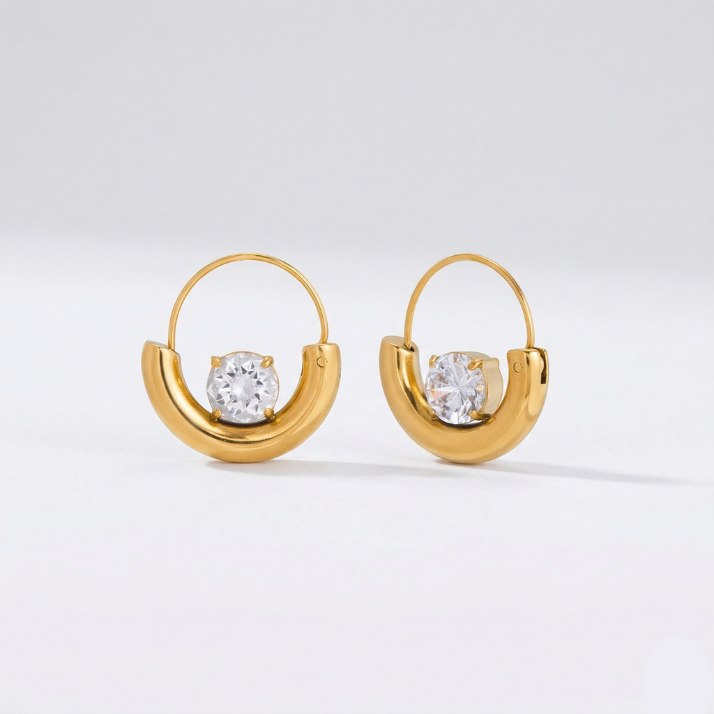 Crescent Hoop Earrings