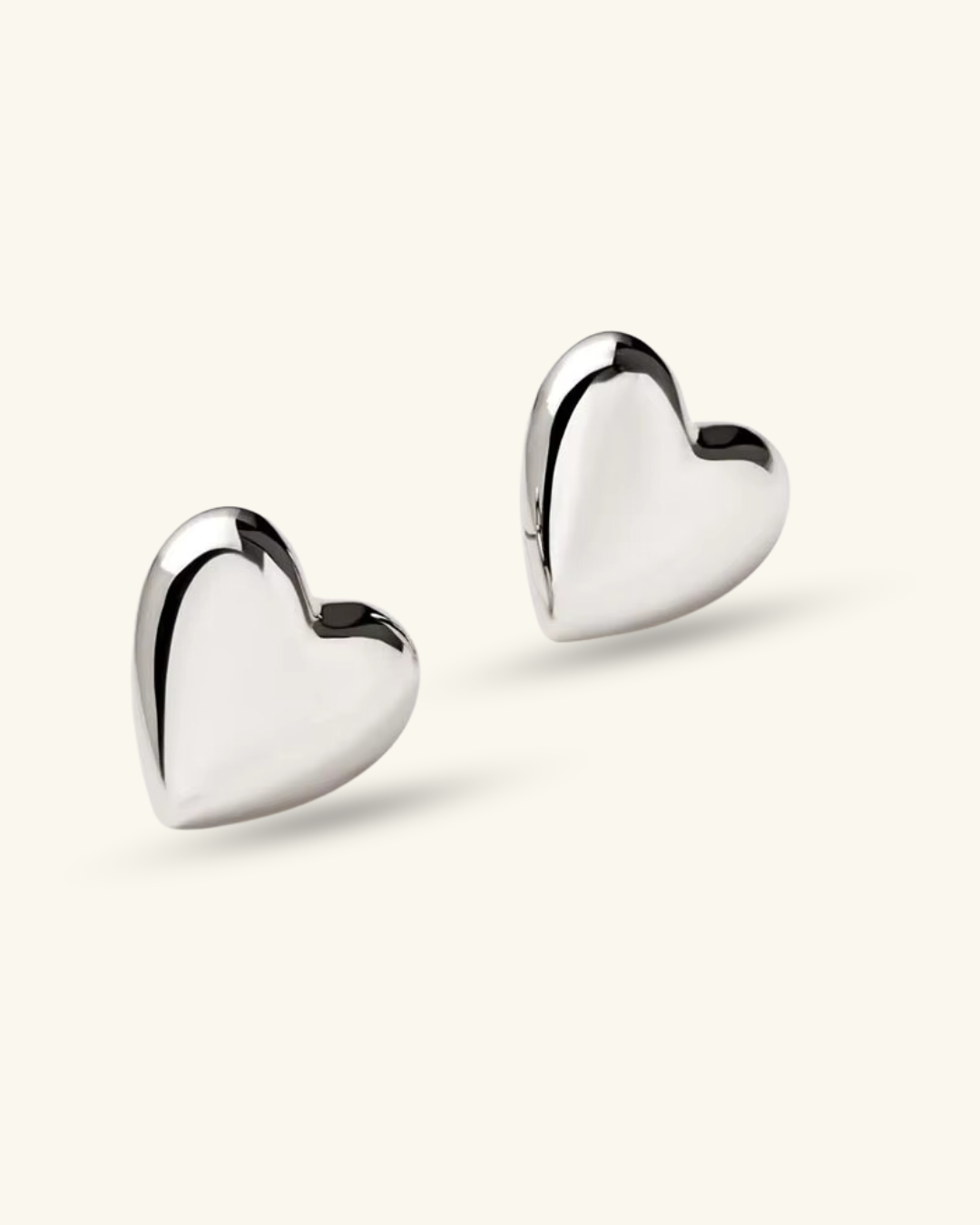 Glossy Heart Studs - Shvetah