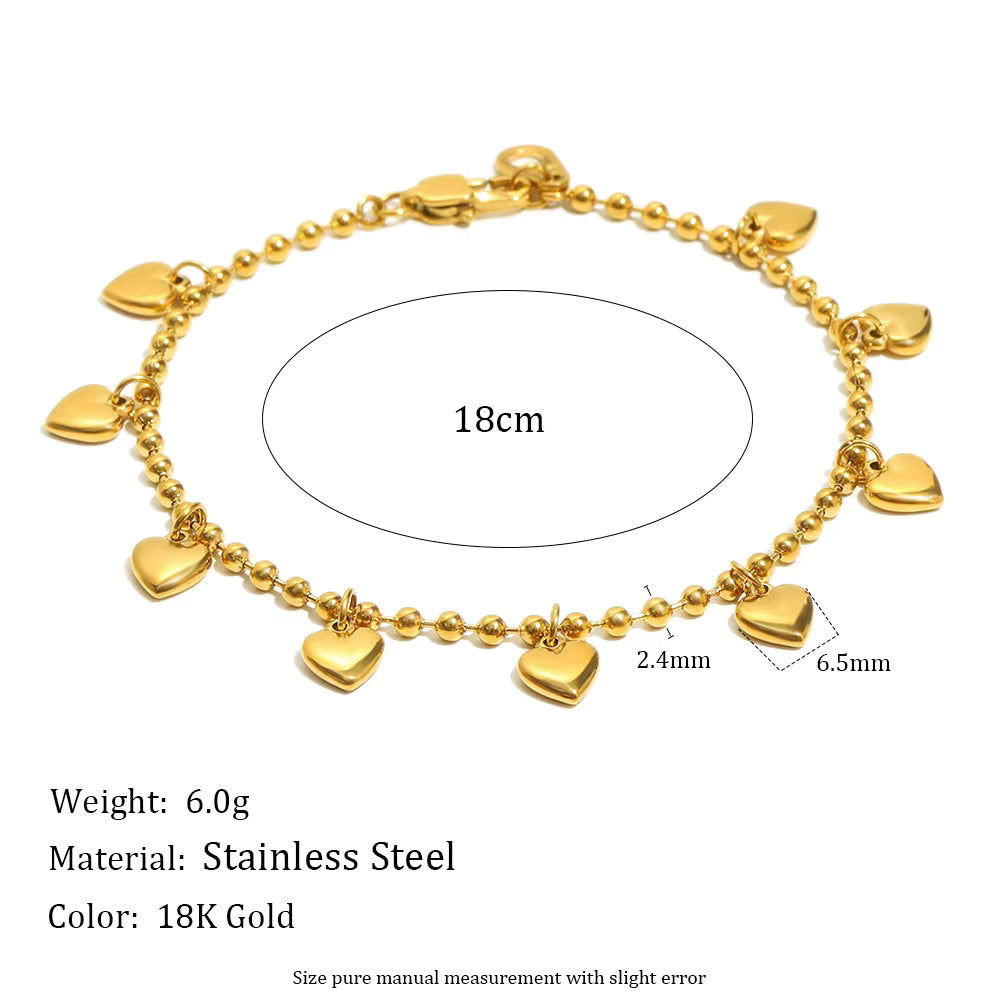 Heart Charm Bracelet