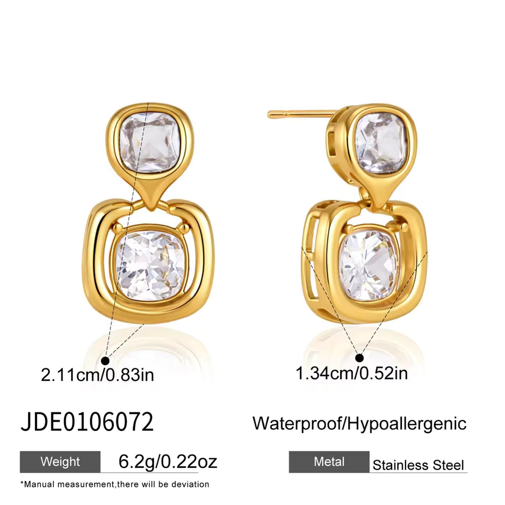 Ava Crystal Drop Earrings