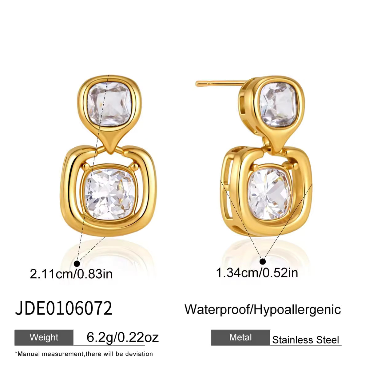 Ava Crystal Drop Earrings