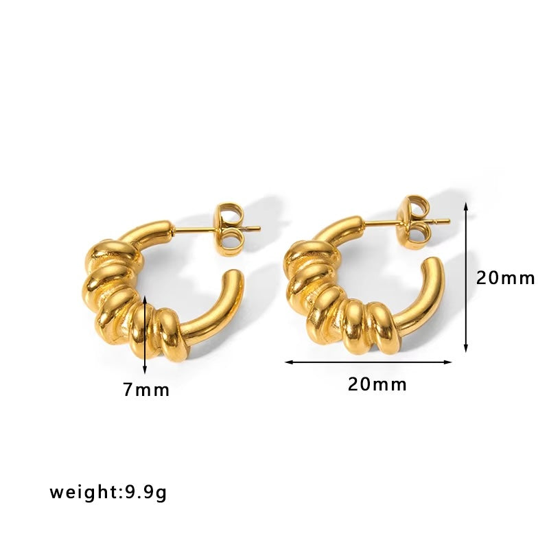 Luna Twisted Hoops